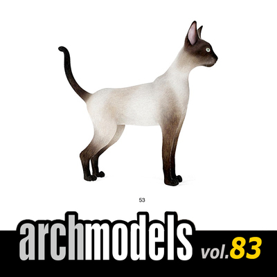 小品模型83-53（动物宠物暹罗猫）