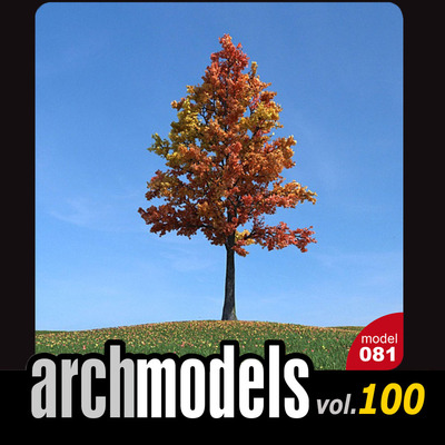 小品模型100-81（秋天植物树）