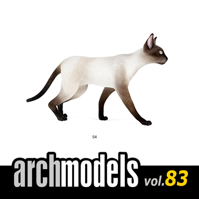 小品模型83-54（动物宠物暹罗猫）