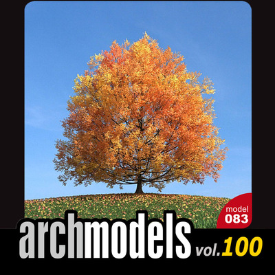 小品模型100-83（秋天植物树）