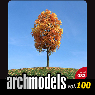 小品模型100-82（秋天植物树）