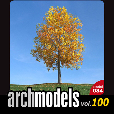 小品模型100-84（秋天植物树）