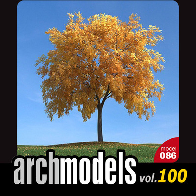 小品模型100-86（秋天植物树）
