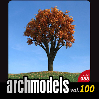 小品模型100-88（秋天植物树）