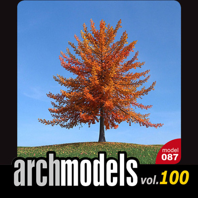 小品模型100-87（秋天植物树）
