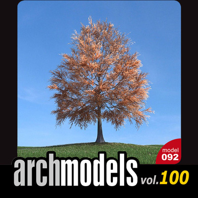 小品模型100-92（秋天植物树）