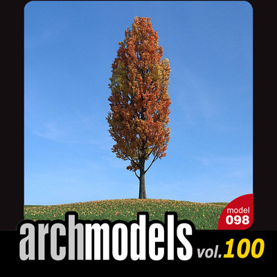 小品模型100-98（秋天植物树）