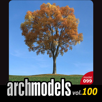 小品模型100-99（秋天植物树）