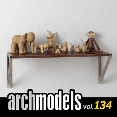 小品模型134-25（大象猴子装饰品）