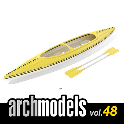 小品模型48-21（皮划艇）